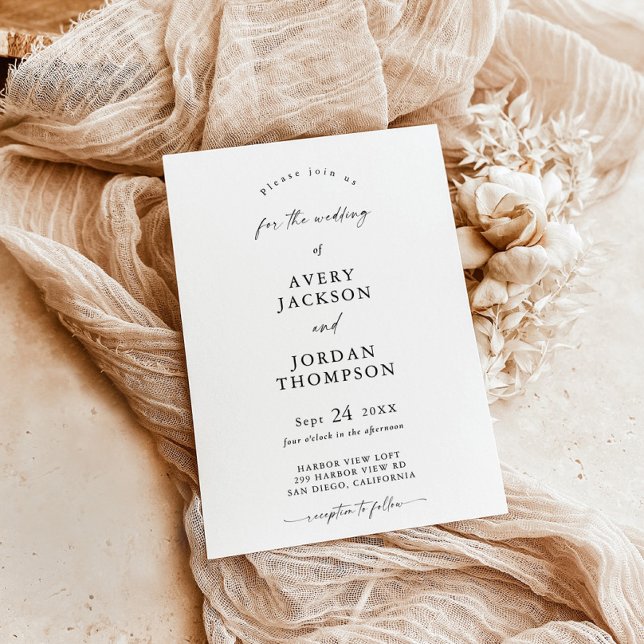 Modern Minimalist Wedding Invite | Boho Wedding (Creator Uploaded)