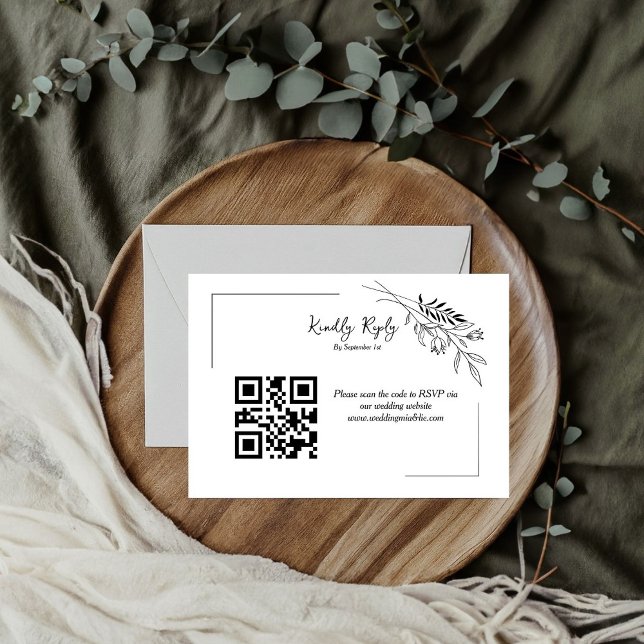 Modern minimalist wedding Kindly RSVP (Creator Uploaded)