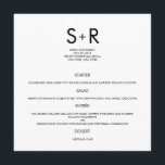 Modern Minimalist Wedding Menu Card<br><div class="desc">This Modern Minimalist collection is simple and stylish,  perfect for adding a contemporary touch to any event. Available in a variety of colours. Custom colours available upon request.</div>