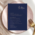 Modern Minimalist Wedding Menu Cards<br><div class="desc">This wedding menu Has a modern handwritten font and a clean minimalist design. The menu cards feature a script style and a layout that is easy to cutomize.</div>