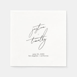 Modern Minimalist Wedding Napkin