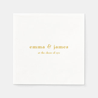 Modern Minimalist Wedding Napkins
