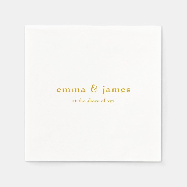Modern Minimalist Wedding Napkins (Front)