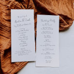 Modern Minimalist Wedding Order Of Events Program<br><div class="desc">This is a modern minimalist wedding program featuring an ultra minimal, sleek design. Edit all wording and all font and background colours. // For matching items, please visit the "BRITT" collection in the Sincerely By Nicole Zazzle store. * If you like this design but don't see it available for something...</div>