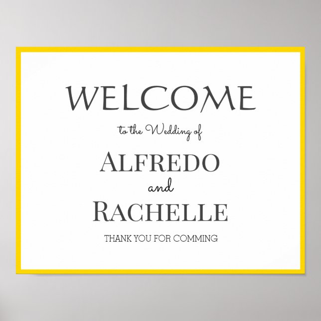 Modern Minimalist Wedding Party Decor (Front)