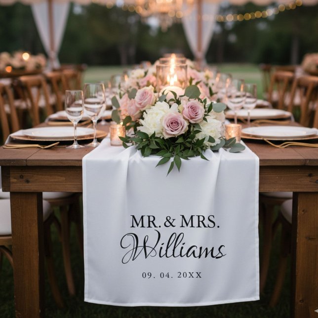 Modern Minimalist Wedding Personalised name Sign Tapestry (Creator Uploaded)