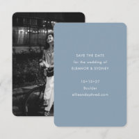 Modern Minimalist Wedding Photo Dusty Blue