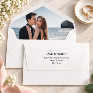 Modern Minimalist Wedding Photo Envelope