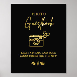 Modern Minimalist Wedding Photo Guestbook Sign