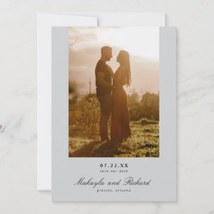 Modern Minimalist Wedding Photo Save The Date