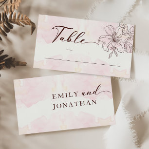 Modern Minimalist Wedding Place Card