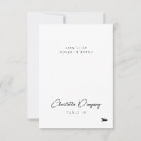 Modern Minimalist Wedding Place Card