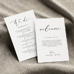 Modern Minimalist Wedding program Welcome Bag card<br><div class="desc">Embrace timeless elegance with our Modern Minimalist Wedding collection at Zazzle. Discover sleek designs and clean lines that bring a touch of sophistication to your special day. From chic invitations to stylish decor, our curated selection ensures your wedding reflects your contemporary style effortlessly. Let simplicity speak volumes on your big...</div>