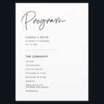 Modern Minimalist wedding Programme<br><div class="desc">Modern,  simple and clean: adopt this minimalist handwritten design for your wedding stationery. Fully customisable colours.</div>