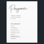 Modern Minimalist wedding Programme<br><div class="desc">Modern,  simple and clean: adopt this minimalist handwritten design for your wedding stationery. Fully customisable colours.</div>
