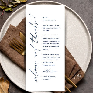 Modern Minimalist Wedding Reception Thank You Card
