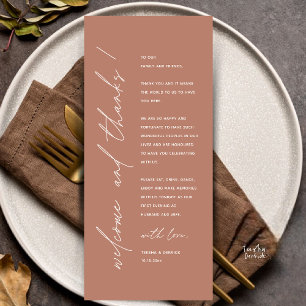 Modern Minimalist Wedding Reception Thank You Card