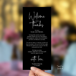 Modern Minimalist Wedding Reception Thank You Card