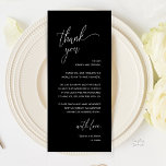Modern Minimalist Wedding Reception Thank You Card<br><div class="desc">Introducing the perfect finishing touch to your wedding reception - our elegant Wedding Thank You Place Setting Cards, with card title "Thank you" in black and white theme ! Designed to express your heartfelt appreciation for each guest's presence on your special day, these cards are the ideal way to add...</div>