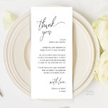 Modern Minimalist Wedding Reception Thank You Card<br><div class="desc">Introducing the perfect finishing touch to your wedding reception - our elegant Wedding Thank You Place Setting Cards, with card title "Thank you" in black and white theme ! Designed to express your heartfelt appreciation for each guest's presence on your special day, these cards are the ideal way to add...</div>