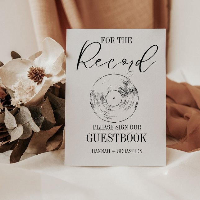 Modern Minimalist Wedding Record Guest Book Sign (Creator Uploaded)
