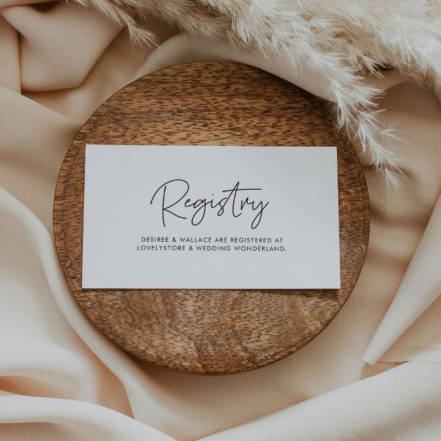 Modern minimalist wedding registry card (Creator Uploaded)