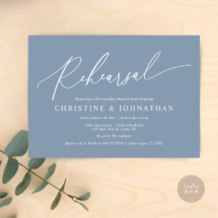 Modern Minimalist, Wedding Rehearsal and Dinner Invitation