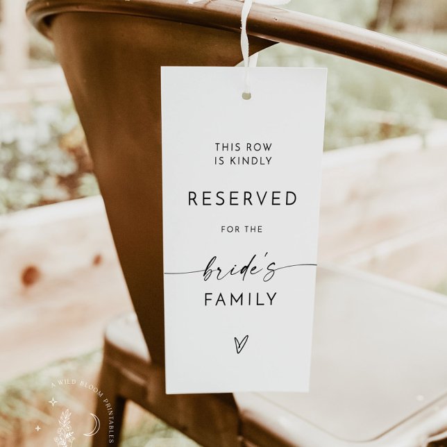 Modern Minimalist Wedding Reserved Sign (Creator Uploaded)