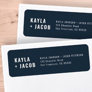 Modern + Minimalist Wedding Return Address