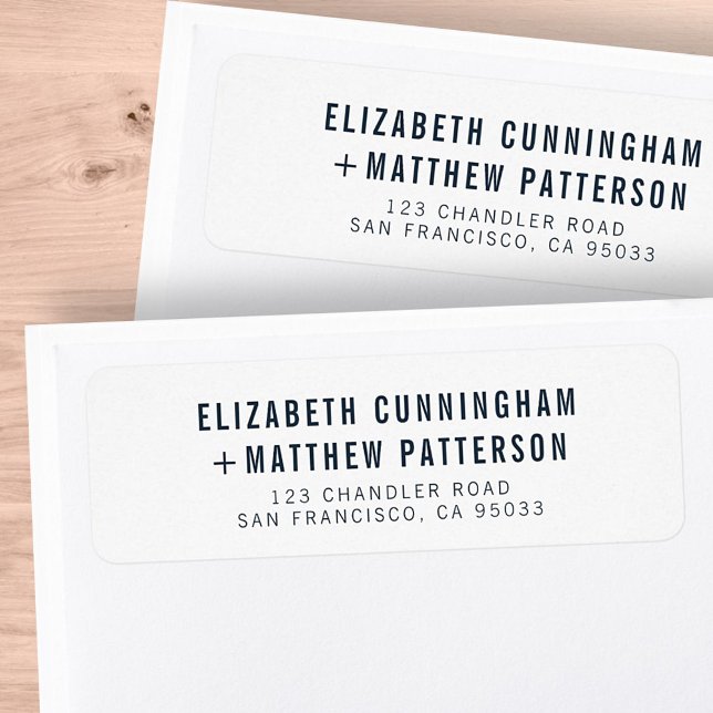 Modern + Minimalist Wedding Return Address (Creator Uploaded)