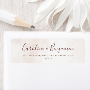 Modern Minimalist Wedding Return Address