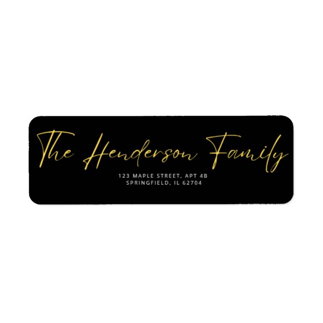 Modern Minimalist Wedding Return Address Labels -  (Front)