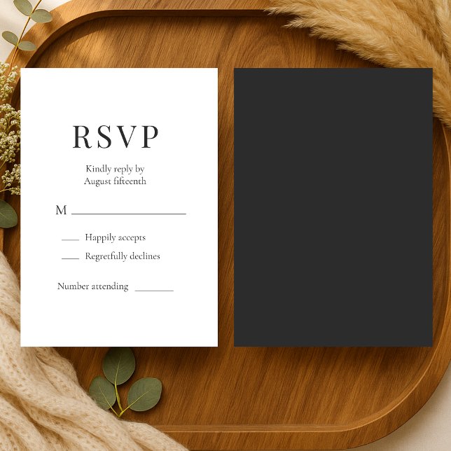 Modern Minimalist Wedding RSVP  (Creator Uploaded)