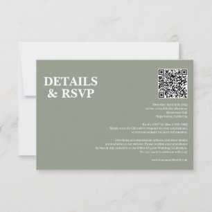 Modern Minimalist Wedding RSVP Card