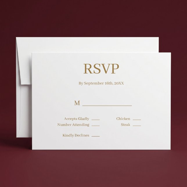 Modern Minimalist Wedding RSVP Card (Creator Uploaded)