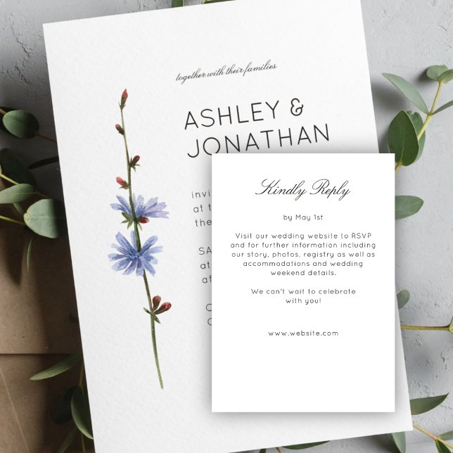 Modern Minimalist Wedding RSVP Card (Creator Uploaded)
