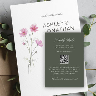 Modern Minimalist Wedding RSVP Card