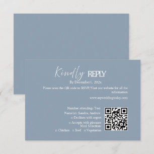 Modern Minimalist Wedding RSVP Card