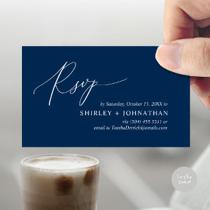 Modern Minimalist Wedding RSVP Enclosure Card