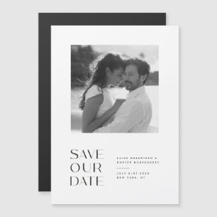 Modern Minimalist Wedding Save the Date Magnet