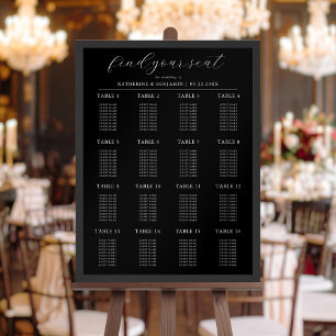Modern Minimalist Wedding Seating Chart