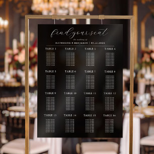 Modern Minimalist Wedding Seating Chart