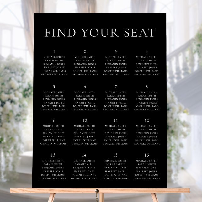 Modern Minimalist Wedding Seating Chart (Creator Uploaded)