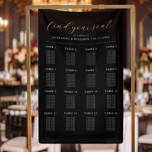 Modern Minimalist Wedding Seating Chart Banner