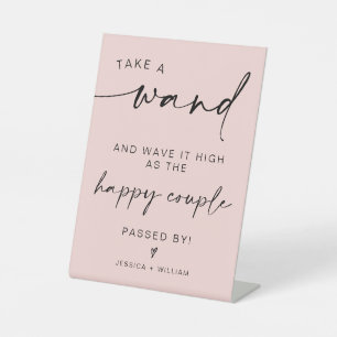 modern minimalist wedding send off sign
