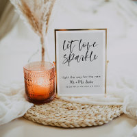 modern minimalist wedding send off sign