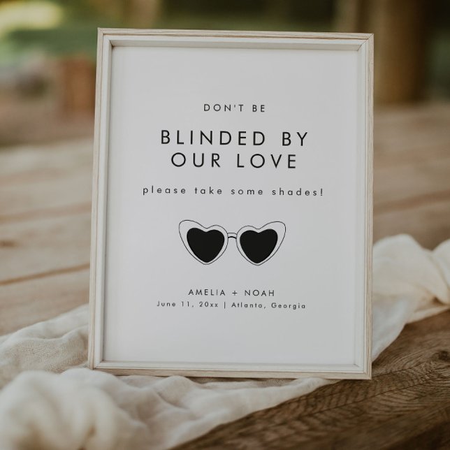 Modern Minimalist Wedding Sunglasses Favour Sign (Creator Uploaded)