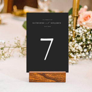 Modern Minimalist Wedding  Table Number