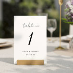 Modern Minimalist Wedding Table Number<br><div class="desc">Custom-designed wedding table number cards featuring simple modern design.</div>