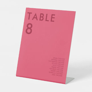 Modern Minimalist Wedding Table Number Pedestal Sign